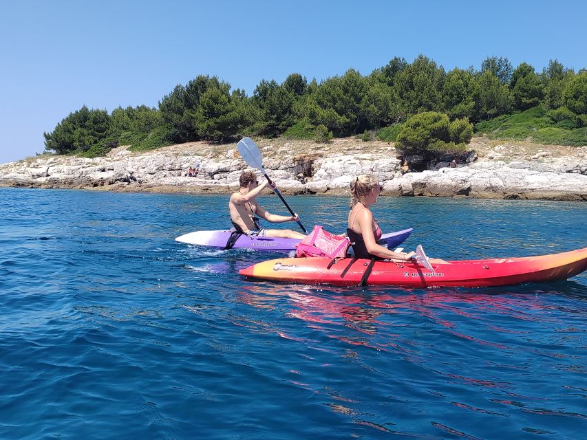Rovinj: Golden Cape Desert Islands Kayak & Snorkeling Tour - What to pack for a wet morning