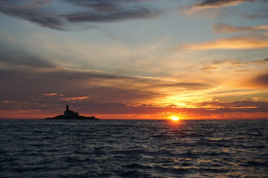 Rovinj: Sunset Boat Trip with Dolphin Watching - A simple drink with a proper Adriatic view