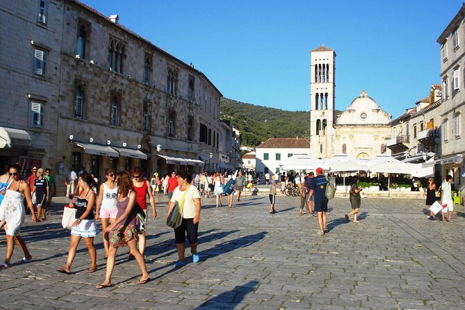 Self-Guided Walking Tour of Hvar’s Historical Old Town - The Riva and views toward the Pakleni Islands