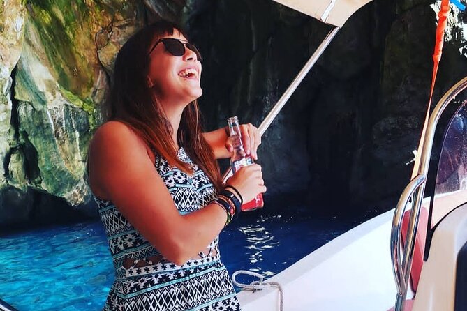 Speed Boat Tour to Elaphiti Caves and Sandy Beach from Dubrovnik - Swimming in Koločep’s Blue Cave