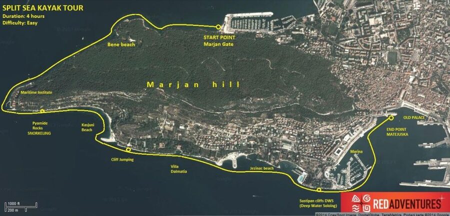 Split 4-Hour Guided Sea Kayak Tour - Reaching Marjan Cape and the Mediterranean shore