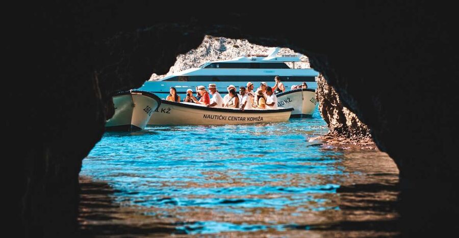 Split: Blue Cave and 5 Islands Tour - Inside the Blue Cave on Biševo