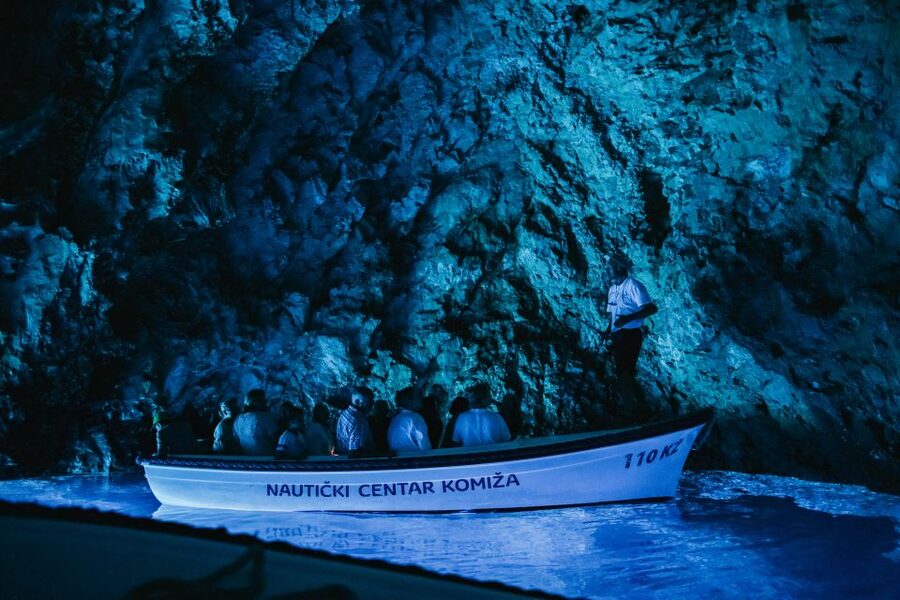 Split: Blue Cave, Vis & Hvar Full-Day Trip by Speedboat - Starting at Split Riva and racing toward Biševo