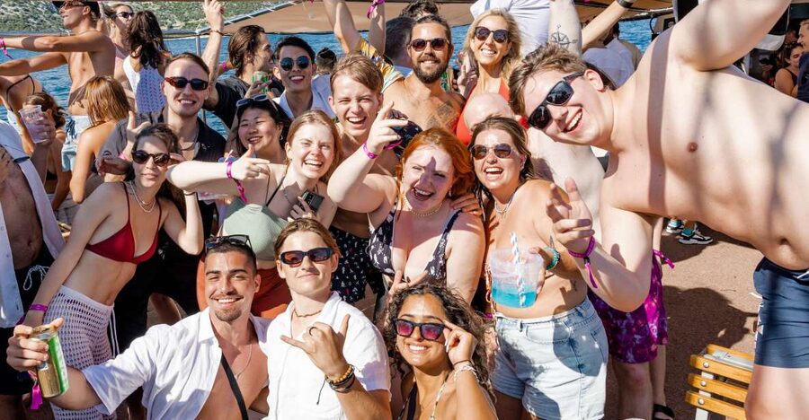 Split: Blue Lagoon Boat Party with DJs, Shots & After Party - The first two hours: views, drinks, and the Adriatic
