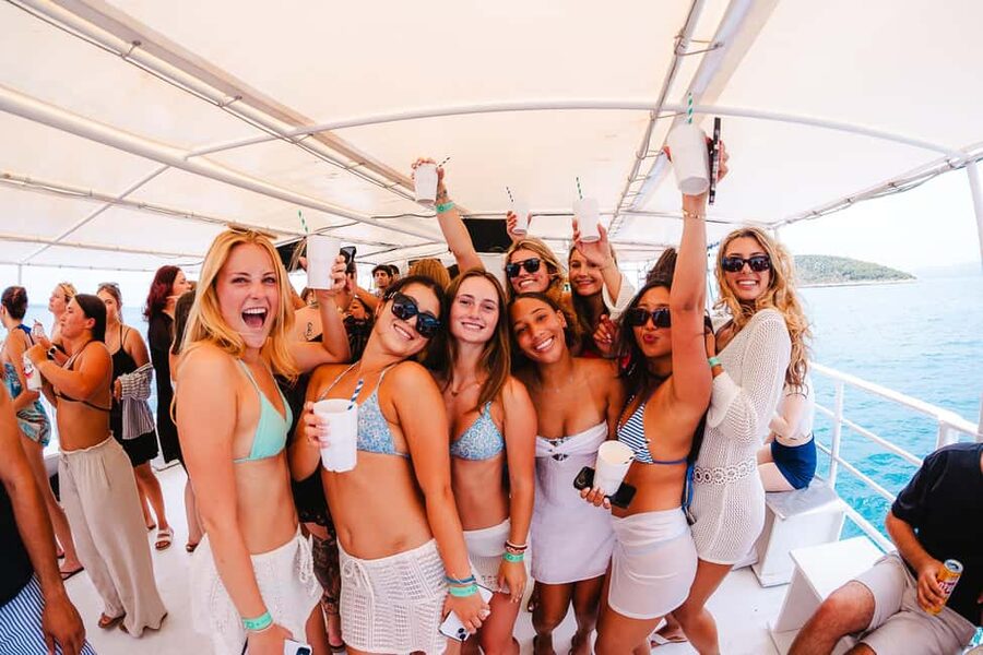 Split: Blue Lagoon Boat Party with Slide, Dj and After Party - Who Will Enjoy This Boat Party Most?