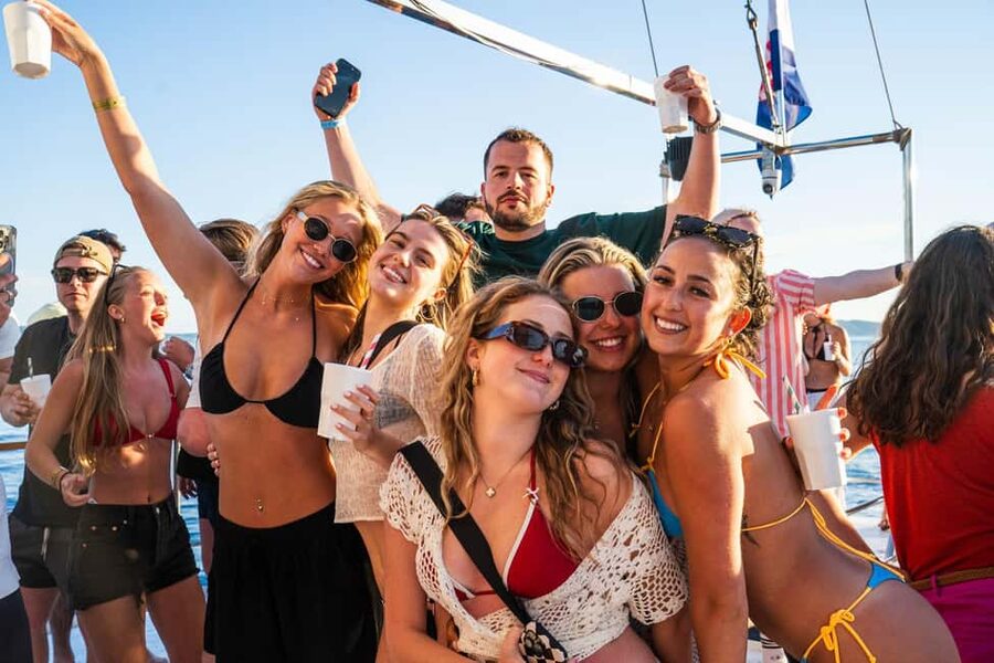 Split: Blue Lagoon Boat Party with Slide, Dj and After Party - The Cruise and the First Swim Stop