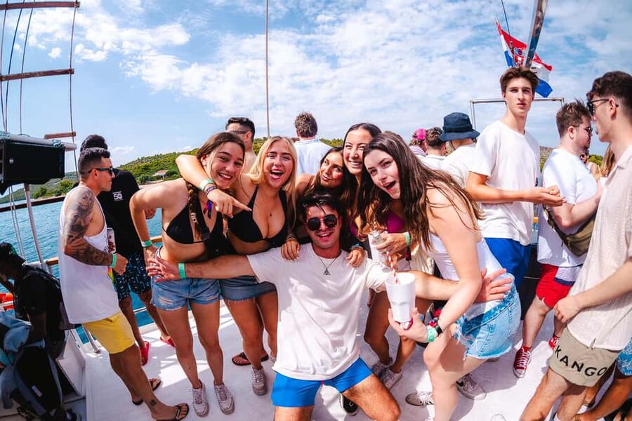 Split: Blue Lagoon Boat Party with Slide, Dj and After Party - DJs, Animators, and the Social Atmosphere