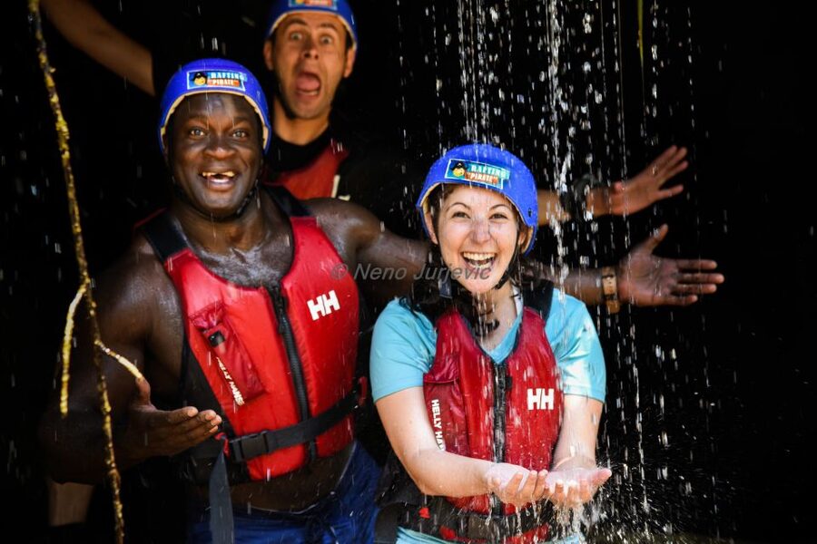 Split: Cetina River Rafting with Cliff Jumping Tour - Swimming behind the waterfall into the cave