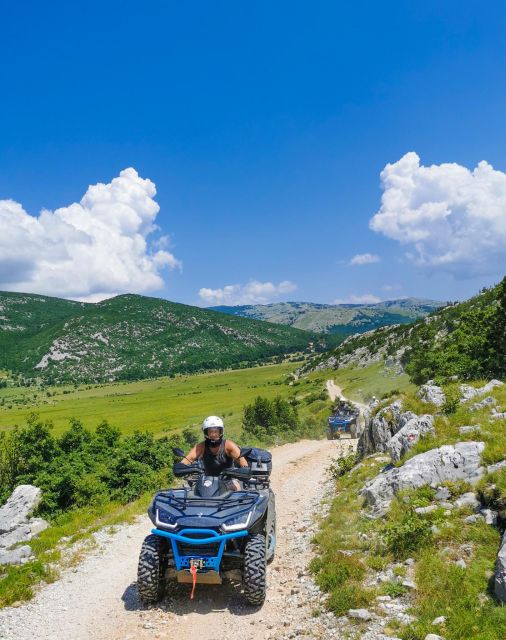 Split: Dalmatian Quad Tour with River Swimming & Picnic - Photos, videos, and the dust-mask souvenir