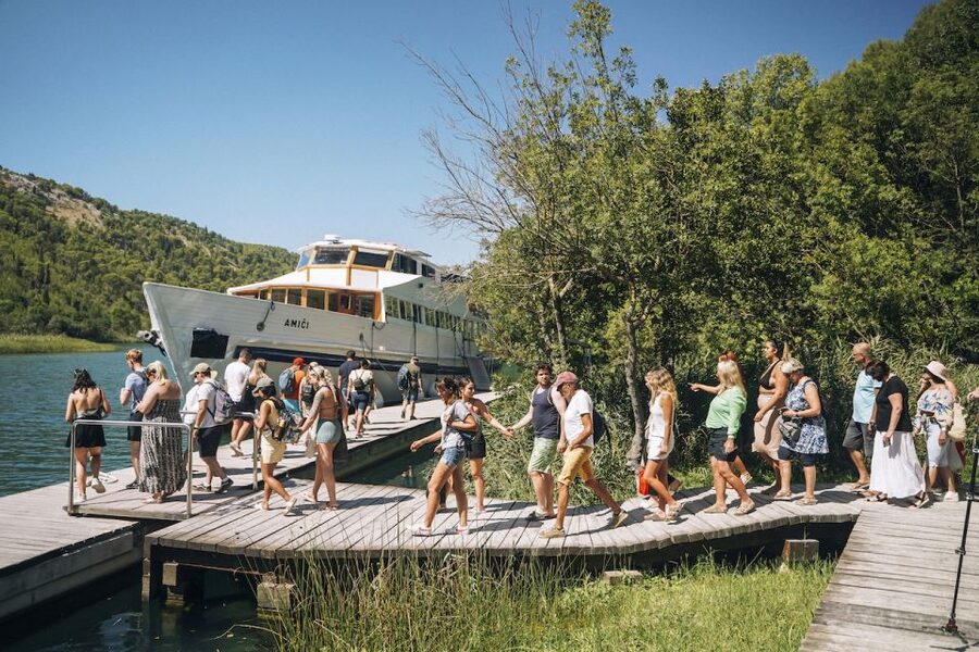 Split: Krka Waterfalls Tour, Boat Cruise, and Swimming - Two hours in Skradin, with time to swim