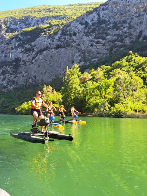 Split/Omiš: Cetina River Water Bike Safari - Swim breaks and the halfway pause