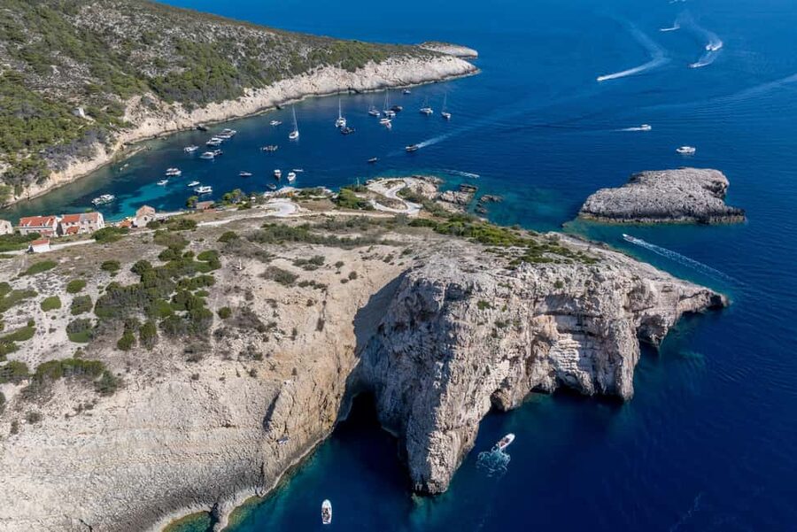 Split or Trogir: Blue Cave, Vis, and Hvar Speedboat Day Trip - The Blue Cave on Biševo Island