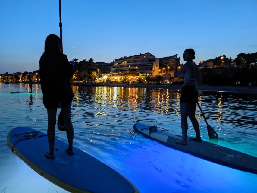 Split: Stand Up Paddleboard Night Glow Tour - The 15-minute briefing makes the first paddle easier