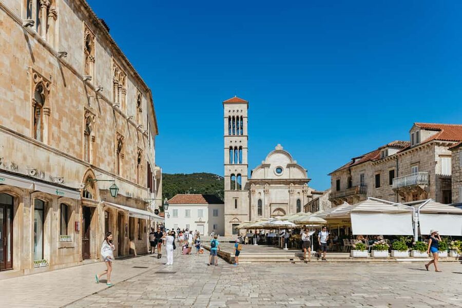 Split/Trogir: Blue Cave, Mamma Mia, Hvar and 5 Island Tour - Komiža, Vis, and a taste of island life