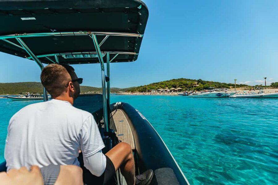 Split/Trogir: Blue Cave, Mamma Mia, Hvar and 5 Island Tour - Passing the Pakleni Islands toward Hvar