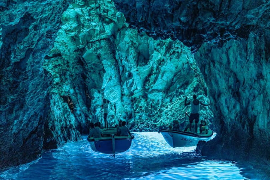 Split/Trogir: Blue Cave, Mamma Mia, Hvar and 5 Island Tour - Setting off from Split or Trogir