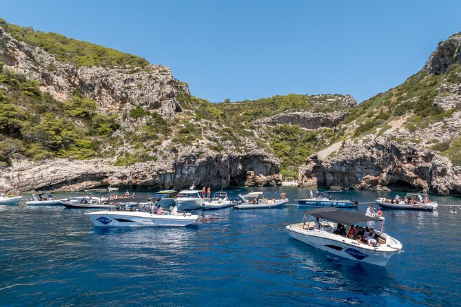 Split/Trogir: Blue Cave, Vis and Hvar Small Group Tour - Military ruins and sea-carved rock near Vis