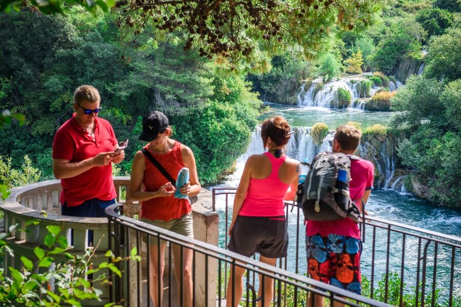 Split/Trogir: Krka National Park Day Trip & Boat to Skradin - Entering Krka National Park and paying the extra fee