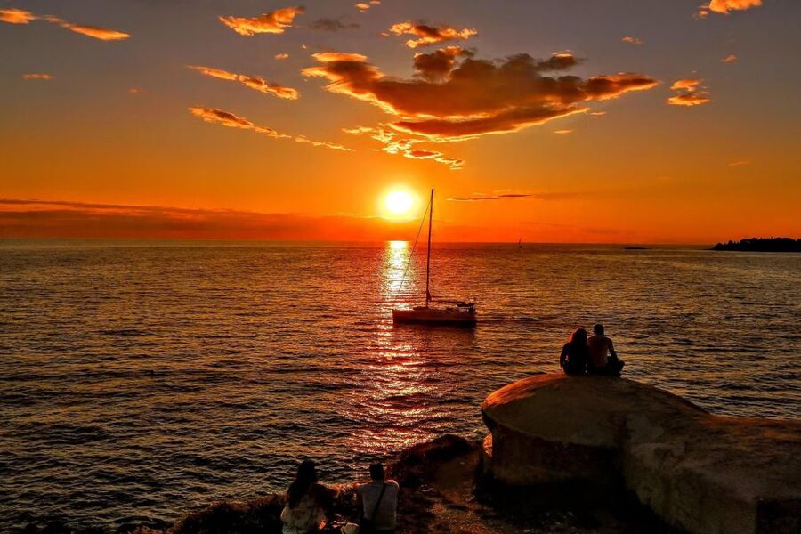 Sunset Dolphin Cruise with Dinner – Medulin Archipelago - Sunset from the boat’s viewpoint