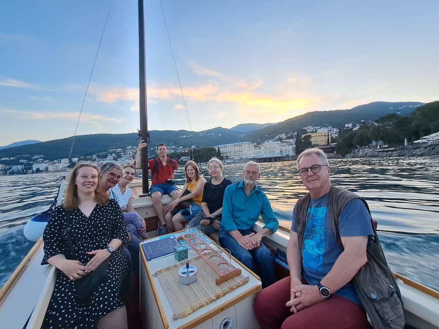 Sunset or Swim Ride Opatija on Madonnina Boat Tour - Starting in Opatija Harbour with Malvazija