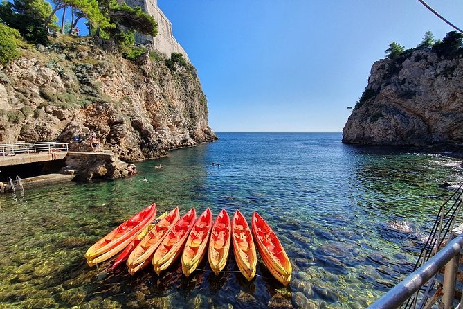 Sunset Sea Kayaking and Wine Dubrovnik - The cave beach, snorkeling, and cliff jumping