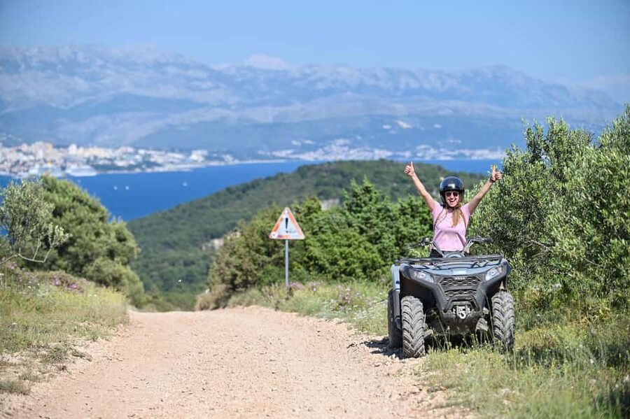 Trogir, Žedno: Čiovo Island 100% Off-Road Quad ATV Tour - The first 30 minutes: learning the quad
