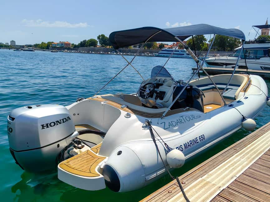 Zadar: Guided Tour to Ugljan, Osljak, & Galevac by Speedboat - Leaving Zadar with the Sea Organ behind you