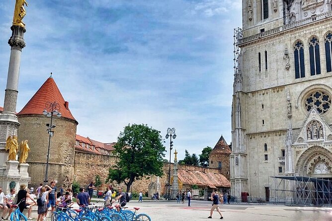 Zagreb Highlights Bike Tour - Zagreb Cathedral and Dolac Market