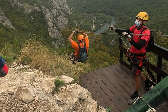 Zipline Croatia: Cetina Canyon Zipline Adventure from Omis - Eight rides through forest and canyon